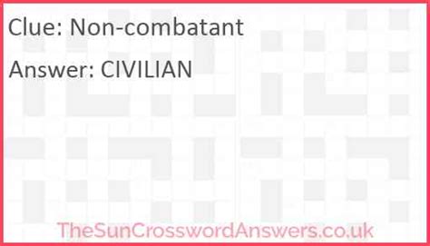 non combatant crossword